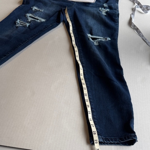 Maurices Everflex High Rise Distressed Skinny Jeans Patchwork - Picture 12 of 15